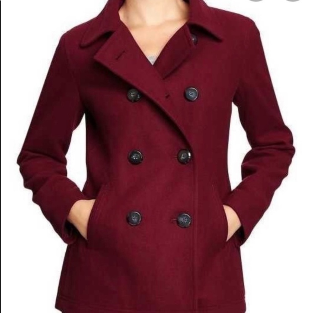 Burgundy Peacoat